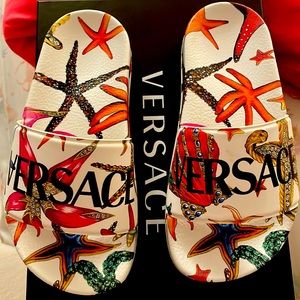 Brand new kids Versace slides size 12
